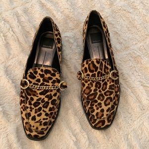 Dolce Vita women size 10 loafers. Leopard print gold buckle